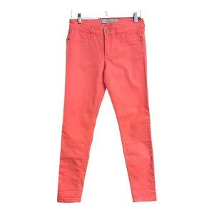Abercrombie n Fitch Colored Jeans Women 4R Orange Skinny Stretch Ankle Denim NEW